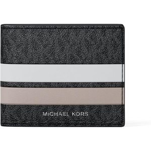 image:imageMichael Kors Mens Mason Slim Billfold Wallet SilverTone HardwareMK SignatureNickel Multi