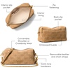 image:imageMichael Kors Womens Bryant Small Soft Crossbody with ChainGoldtone HardwareEmbossed SuedeBurnt Khaki