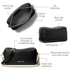 image:imageMichael Kors Womens Bryant Small Soft Crossbody with ChainGoldtone HardwarePebble Embossed LeatherBlack