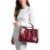 image:imageMichael Kors Womens Camille Large Satchel GoldTone HardwareHaircalfDeep Red