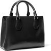 image:imageMichael Kors Womens Camille Small SatchelSilvertone HardwareHaircalfBlack
