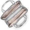 image:imageMichael Kors Womens Camille Small SatchelSilvertone HardwareMetallic HaircalfSilver