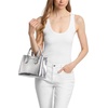image:imageMichael Kors Womens Camille Small SatchelSilvertone HardwareMetallic HaircalfSilver