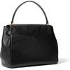 image:imageMichael Kors Womens Hamilton Large Flap Top Handle SatchelGoldtone HardwareTextured LeatherBlack