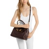image:imageMichael Kors Womens Hamilton Large Flap Top Handle SatchelGoldtone HardwareTextured LeatherChocolate