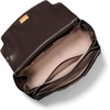 image:imageMichael Kors Womens Hamilton Large Flap Top Handle SatchelGoldtone HardwareTextured LeatherChocolate