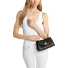 image:imageMichael Kors Womens Hamilton Moderne Extra Small Flap CrossbodyGoldtone HardwareTextured LeatherBlack