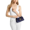image:imageMichael Kors Womens Hamilton Moderne Extra Small Flap CrossbodyGoldtone HardwareTextured LeatherPrussian Blue