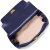 image:imageMichael Kors Womens Hamilton Moderne Extra Small Flap CrossbodyGoldtone HardwareTextured LeatherPrussian Blue