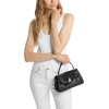 image:imageMichael Kors Womens Hamilton Moderne Extra Small Flap CrossbodySilvertone HardwareEmbossed LeatherBlack