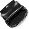 image:imageMichael Kors Womens Hamilton Moderne Extra Small Flap CrossbodySilvertone HardwareEmbossed LeatherBlack