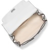 image:imageMichael Kors Womens Hamilton Moderne Extra Small Flap CrossbodySilvertone HardwareEmbossed LeatherOptic White