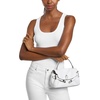 image:imageMichael Kors Womens Hamilton Moderne Extra Small Flap CrossbodySilvertone HardwareEmbossed LeatherOptic White
