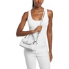 image:imageMichael Kors Womens Hamilton Moderne Extra Small Flap CrossbodySilvertone HardwareEmbossed LeatherOptic White