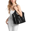 image:imageMichael Kors Womens Henly Large Shopper ToteSilvertone HardwareDistressed LeatherBlack