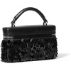 image:imageMichael Kors Womens Jana Extra Small Top Handle Crossbody Bag SilverTone HardwareSequinsBlack