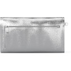 image:imageMichael Kors Womens Jet Set Medium Flap Double Zip Wristlet SilverTone HardwareMetallic HaircalfSilver
