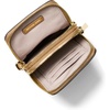 image:imageMichael Kors Womens Jet Set Small Double Zip Phone Crossbody GoldTone HardwarePebble LeatherBurnt Khaki
