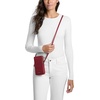 image:imageMichael Kors Womens Jet Set Small Double Zip Phone Crossbody GoldTone HardwarePebble LeatherDeep Red