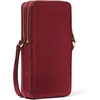 image:imageMichael Kors Womens Jet Set Small Double Zip Phone Crossbody GoldTone HardwarePebble LeatherDeep Red