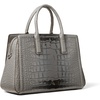 image:imageMichael Kors Womens Laila Medium SatchelSilvertone HardwareEmbossed LeatherHeather Grey