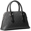 image:imageMichael Kors Womens Shaye Small Dome CrossbodySilvertone HardwareMk SignatureBlack