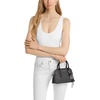 image:imageMichael Kors Womens Shaye Small Dome CrossbodySilvertone HardwareMk SignatureBlack