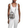 image:imageMichael Kors Womens Shaye Small Dome CrossbodySilvertone HardwareMk SignatureHeather Grey