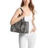 image:imageMichael Kors Womens Zadie Medium Top Zip ToteSilvertone HardwareLeopard Print NylonHeather Grey