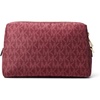 image:imageMichael Kors Womens Zadie Small Cosmetic WristletGoldtone HardwareMk Signature Recycled Soft PolyDeep Red