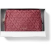 image:imageMichael Kors Womens Zadie Small Cosmetic WristletGoldtone HardwareMk Signature Recycled Soft PolyDeep Red