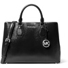 image:imageMichael Kors Womens Camille Large Satchel SilverTone HardwareHaircalfBlack