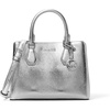 Silver-tone Hardware/Metallic Haircalf/Silver