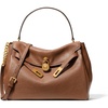 image:imageMichael Kors Womens Hamilton Large Flap Top Handle SatchelGoldtone HardwareTextured LeatherLuggage