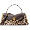 Gold-tone Hardware/Leopard Haircalf Leather/Burnt Khaki