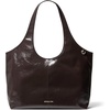 image:imageMichael Kors Womens Henly Large Shopper ToteGoldtone HardwareDistressed LeatherChocolate
