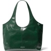 Silver-tone Hardware/Distressed Leather/Moss