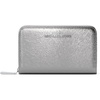 image:imageMichael Kors Womens Jet Set Small Zip Around Card Case SilverTone HardwareMetallic HaircalfSilver