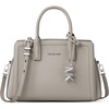 image:imageMichael Kors Womens Laila Extra Small Crossbody Bag SilverTone HardwareEmbossed LeatherHeather Grey