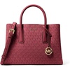 image:imageMichael Kors Womens Ruthie Small SatchelGoldtone HardwareDs Mk Signature Semi Lux SmNappa BkgDeep Red
