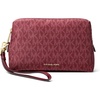 image:imageMichael Kors Womens Zadie Small Cosmetic WristletGoldtone HardwareMk Signature Recycled Soft PolyDeep Red