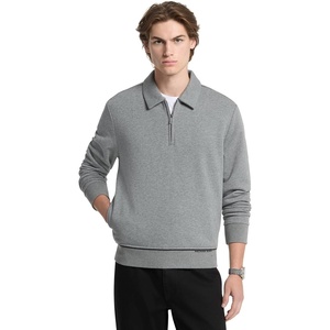 image:imageMichael Kors Mens Brushed Terry Logo Quarter Zip PoloAsh Melange