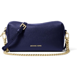 image:imageMichael Kors Womens Bryant Small Soft Crossbody with ChainGoldtone HardwarePebbled LeatherPrussian Blue