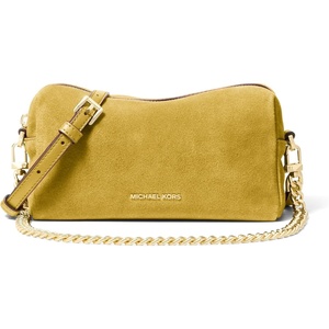 image:imageMichael Kors Womens Bryant Small Soft Crossbody with ChainGoldtone HardwareSuede LeatherChartreuse