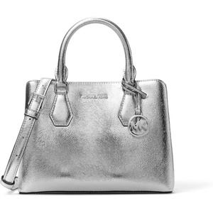 image:imageMichael Kors Womens Camille Small SatchelSilvertone HardwareMetallic HaircalfSilver