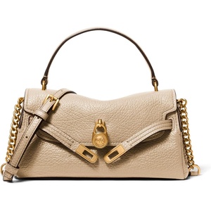 image:imageMichael Kors Womens Hamilton Moderne Extra Small Flap CrossbodyGoldtone HardwareTextured LeatherKhaki