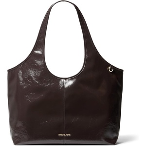 image:imageMichael Kors Womens Henly Large Shopper ToteGoldtone HardwareDistressed LeatherChocolate