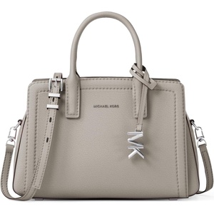 image:imageMichael Kors Womens Laila Extra Small Crossbody Bag SilverTone HardwareEmbossed LeatherHeather Grey