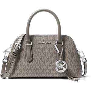 image:imageMichael Kors Womens Shaye Small Dome CrossbodySilvertone HardwareMk SignatureHeather Grey