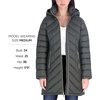 image:imageMichael Kors Womens Long Lightweight Packable Puffer Jacket With HoodIvy